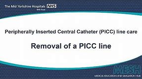 Removal of a PICC line