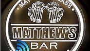 Custom Neon Bar Signs For Home Bar-Personalized Bar Sign for Man Cave Game Room-Neon Beer Signs Bar Decor LED Light Sign-Customized Neon Sign For Wall Decor-Home Bar Signs Light Up Bar Sign For Dad