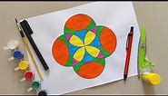 How To Draw A Geometric Circle Design | Easy Step By Step Drawing Tutorial | Geometrical Design
