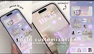 iOS16 aesthetic customization! Purple Theme 💜✨| Tutorial widget and change icons
