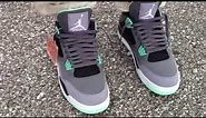 Air Jordan 4 IV Retro "Green Glow" on feet