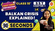 Balkan Crisis One Shot in 90 Seconds | Rise of Nationalism in Europe | NCERT Class 10 History Ch-1