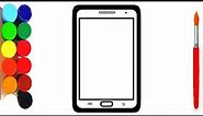 Samsung mobile Drawing, Painting and Coloring for kids and toddlers | Draw Samsung #samsung #phone