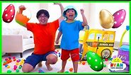 Easter Egg hunt Surprise Toys Challenge for Kids with Ryan ToysReview