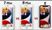 iPhone 7 Plus vs 8 Plus vs iPhone X in 2022 - SPEED TEST!
