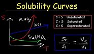 Solubility Curves - Basic Introduction - Chemistry Problems