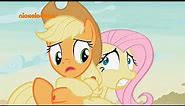 Applejack and Fluttershy scared MLP (sound of silence)