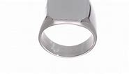 Solid Stainless Steel Signet Ring Band