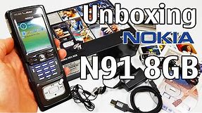 Nokia N91 8GB Black Unboxing 4K with all original accessories RM-43 review