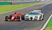 Ferrari F1 2018 vs Bugatti Veyron Super Sport - Monza