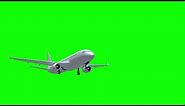 Airplane flying green screen effect video