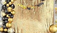 8ft x 8ft Gold Sequin Backdrop Curtain Glitter Photo Booth Backdrop for Wedding Birthday Baby Shower Event Decor