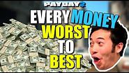 Every Heist MONEY ranked WORST to BEST! (Payday 2)