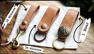 Making 3 Types of Leather Keychain // DIY to PRO