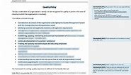 Quality Policy [ISO 9001 templates]