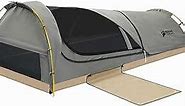 KODIAK CANVAS 1-Person Canvas Swag Tent with Sleeping Pad, Olive, One Size