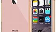 [Crystal Clear] iPhone 6 / 6s Case, iXCC ® New Cover Case [Shock Absorption] with Transparent Hard Plastic Back Plate and Soft TPU Gel Bumper - Gold