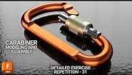 Fusion 360 - Learn to model and assemble a Carabiner | Rep no. 31