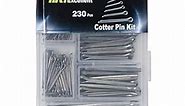 T.K.Excellent 304 Stainless Steel Cotter Pin Assortment Set Value Kit, Zinc Plated Premium Quality, Steel Split Pin Fastener Clips, Straight Hairpins 230 Pcs