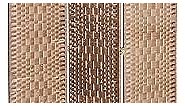 HOMCOM Room Divider 3 Panels Folding Privacy Screen 6FT Tall Portable Wicker Weave Partition Wall Divider for Bedroom Home Office, Natural Wood