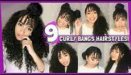 9 CURLY HAIRSTYLES FOR CURLY BANGS/FRINGES - NATURALLY HAIR by Lana Summer
