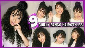 9 CURLY HAIRSTYLES FOR CURLY BANGS/FRINGES - NATURALLY HAIR by Lana Summer