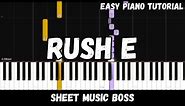 Rush E (Easy Piano Tutorial)