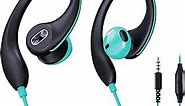 MUCRO Sport Earbuds Wired in-Ear Headphones with Over Ear Hook Earclip Running Earphones Wrap Around Ear Buds Compatible with Smartphone Laptop Tablet MP3-3.5mm Jack
