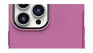 OtterBox iPhone 13 Pro Max and iPhone 12 Pro Max Symmetry Series+ Case - Strawberry Pink , ultra-sleek, snaps to MagSafe, raised edges protect camera & screen