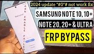 Samsung Note 10/10+ Note 20/20+ Ultra Frp Bypass/Google Account Lock Remove || New Update 2024