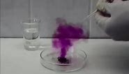 Chemistry experiment 14 - Reaction between iodine and zinc