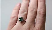 Pear Green Moissanite Engagement Ring, Heavenly Wedding Ring, Cyan Blue Moissanite Ring