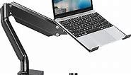 MOUNT PRO Laptop Stand Desk Mount, 2 in 1 Function Monitor Laptop Mount, Laptop Arm Fits Max 17" Notebook and 32" Computer Screen, Single Monitor Mount with Laptop Tray, Holds up to 17.6lbs