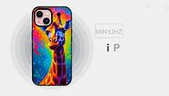 MINYJHZ Case for iPhone 15, Giraffe Phone Case Non-Yellowing Camera Protection Slim Thin Bumper Phone Cover.