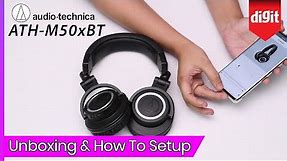 Audio-Technica ATH-M50xBT Wireless Headphones Unboxing & How To Pair With A Smartphone