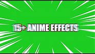 Green Screen Anime (15 + Effects 4K / Free Download Link)