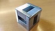 How to make The Cube With Staples pin l Stapler Box l Crafts Tutorial