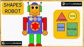 Robot from Geometric Shapes, Maths Project with Shapes || Shapes activity