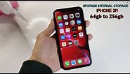 iPhone XR upgrade internal storage 64gb to 256gb