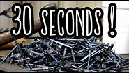The 30 second nail - How to forge rose head clinch nails - Full tool making tutorial