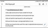Care and maintenance of wire rope and rope capping