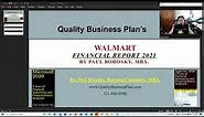 WALMART Financial Report 2021: Financial Statements and Ratio Analysis by Paul Borosky, MBA.