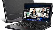 Laptop Cover for Lenovo ThinkPad X1 Carbon Gen 9 14" X1 Carbon Gen 10/Gen11 X1 Yoga gen 8 7 6case2023 All-Inclusive Drop-Proof Case 14" PU Leather Inner Pocket Cover (Dark Grey)