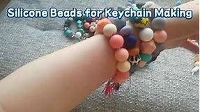 Skalamio 248Pcs Silicone Beads for Keychain Making Kit, 15mm Silicone Beads Bulk, Multiple Styles & Colorful Rubber Beads for Keychains Making DIY Necklace Bracelet Jewelry Crafts
