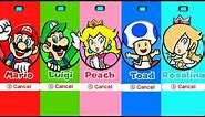 Super Mario 3D World - All Characters