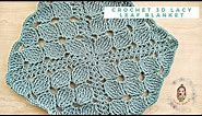 Crochet 3D Lacy Leaf Blanket / Crochet Blanket Tutorials