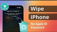 [2 Ways] How to Wipe iPhone without Apple ID Password 2024