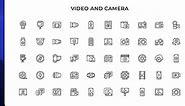 Video and camera icons