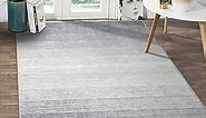 Wonnitar Modern Ombre Area Rug,Washable 3x5 Entry Rug Grey Throw Rugs for Bedroom,Non-Slip Contemporary Gradient Soft Bathroom Low Pile Floor Carpet for Kitchen Dining Mud Room