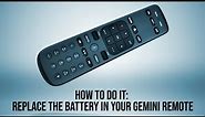How to replace the batteries in a DIRECTV Gemini Remote